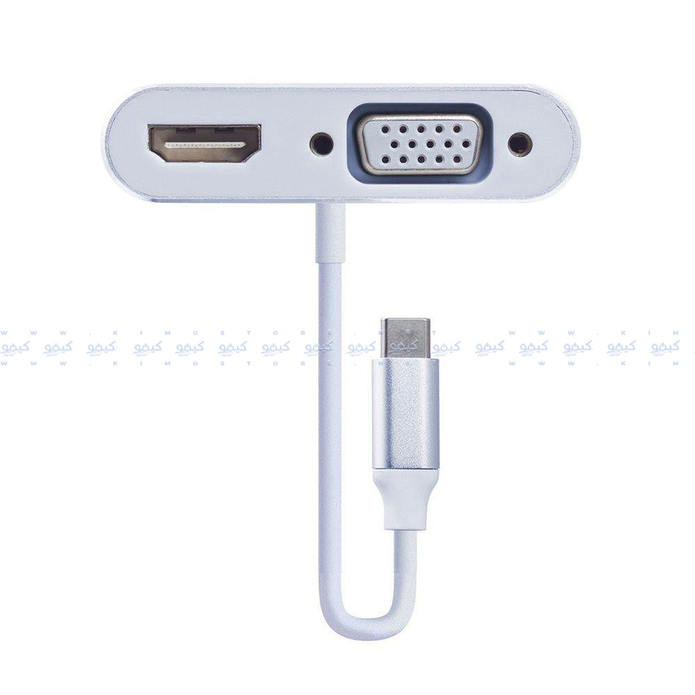 محول تايب سي الي (VGA+ HDMI) توبي CV143