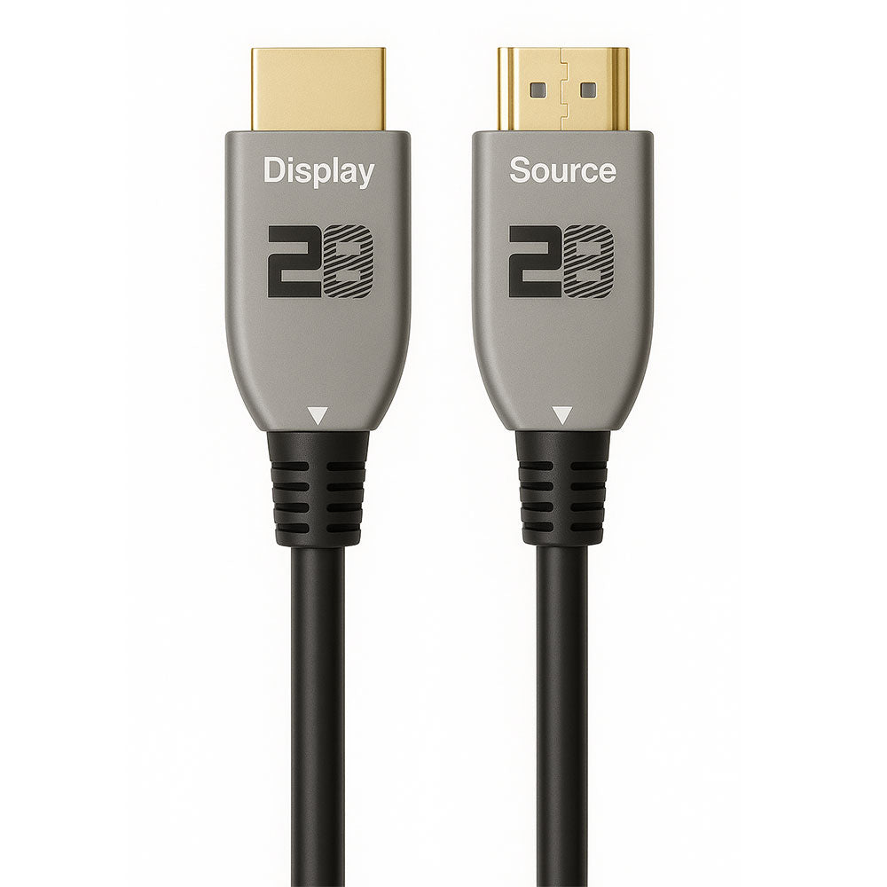 2B DC292 Fiber Optic 4K HDMI Monitor Cable 20m - Black