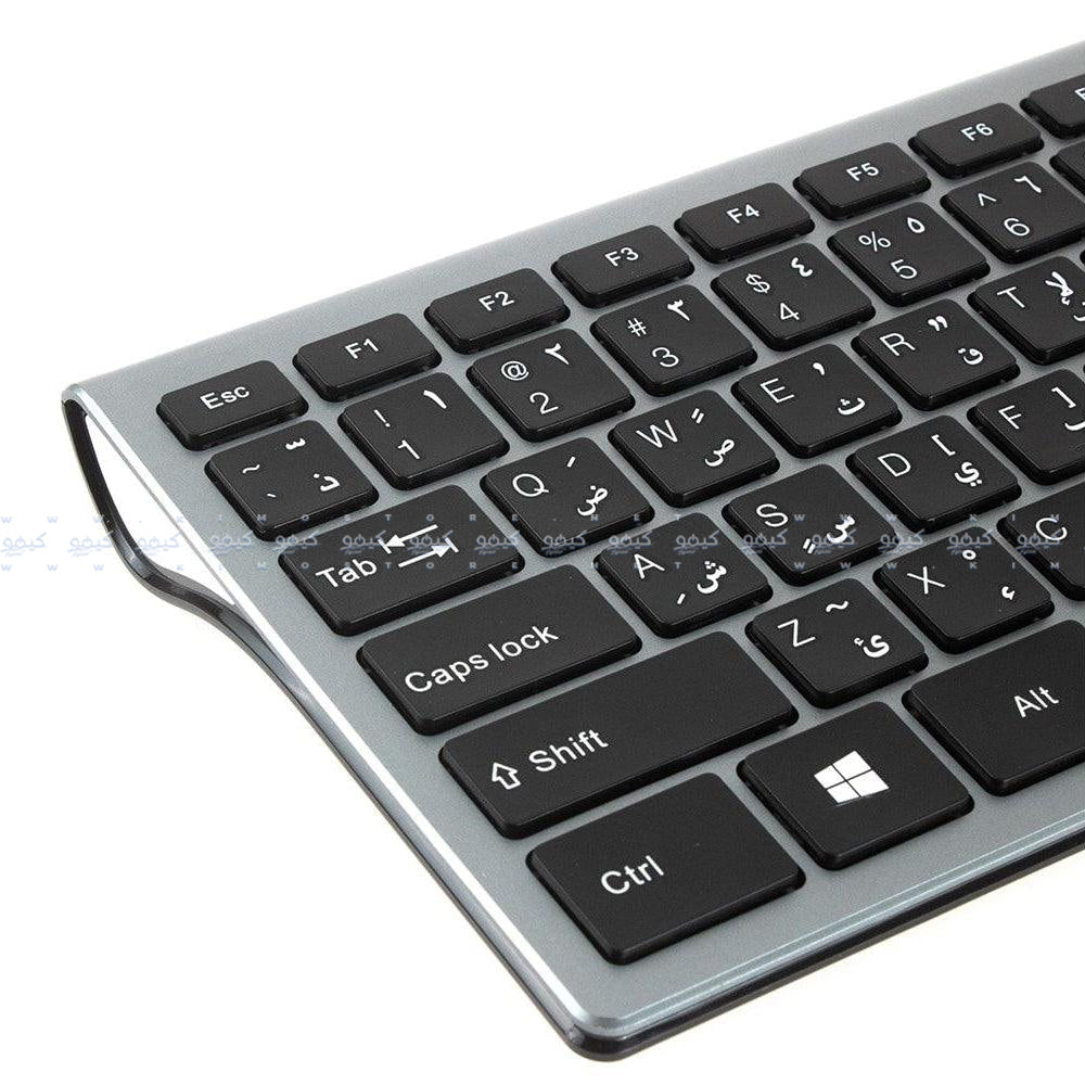 كيبورد + ماوس توبي لاسلكي كومبو إنجليزي و عربي KB306