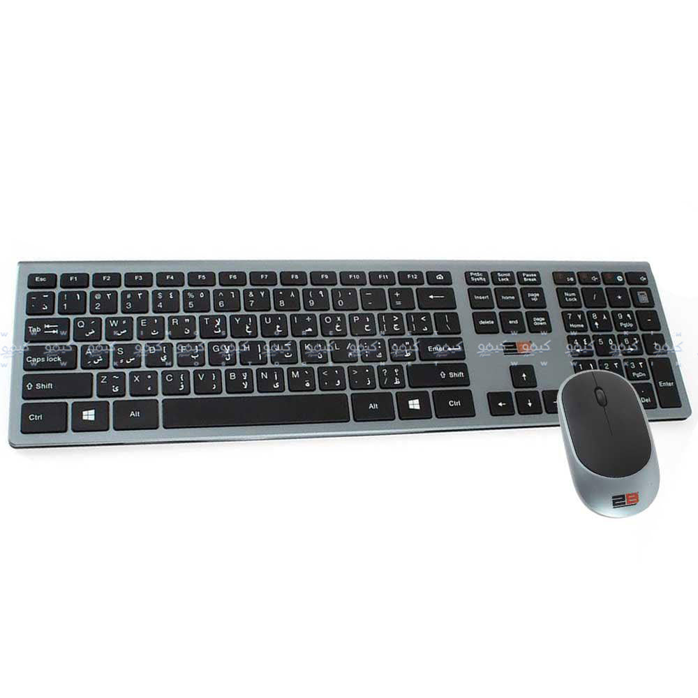 كيبورد + ماوس توبي لاسلكي كومبو إنجليزي و عربي KB306