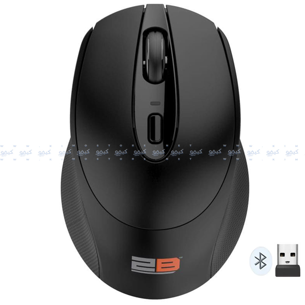 ماوس توبي لاسلكي بلوتوث قابل للشحن 2400 نقطة في البوصة MO186 - أسود
