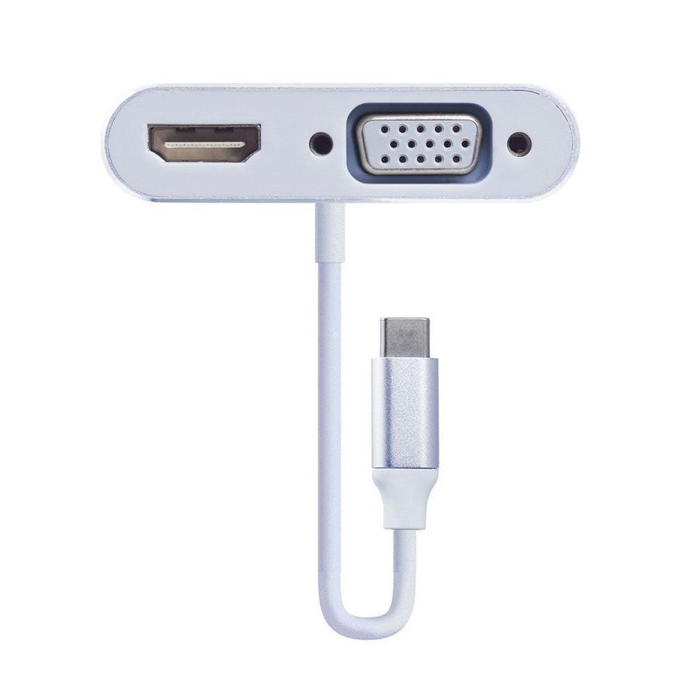 محول توبي CV143 من Type-C الى (VGA+ HDMI)