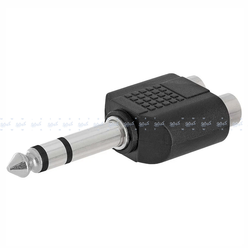 2x RCA Female To 6.35mm Audio Converter