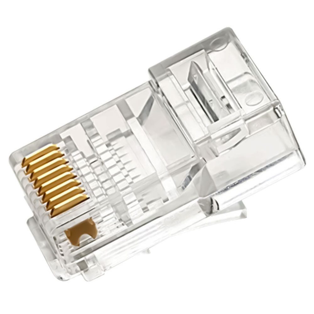 آر جي 45 بلاستيك 3 كوم (100 قطعة) Cat6 UTP Passthrough