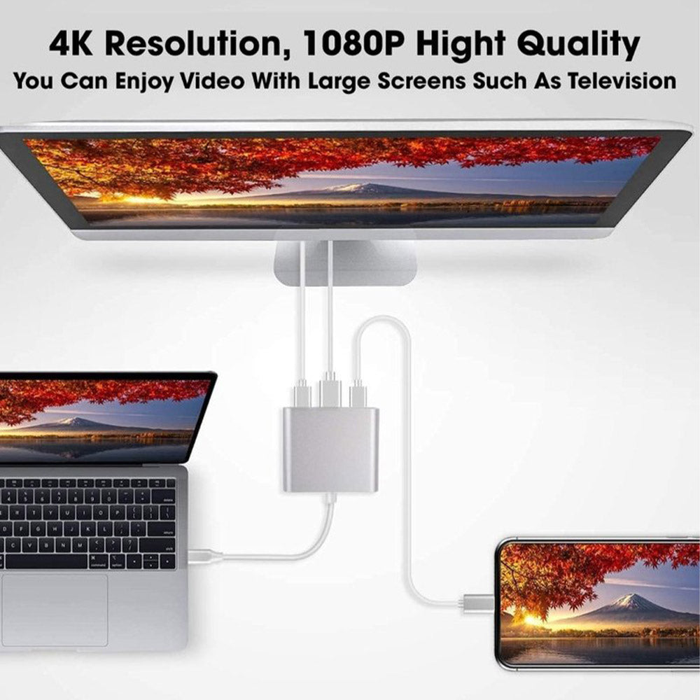 3in1 Type-C 4K HUB Converter