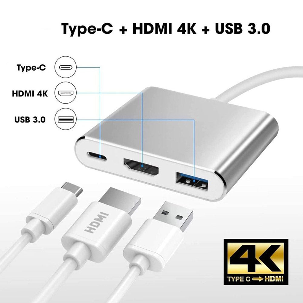 3in1 Type-C 4K HUB Converter
