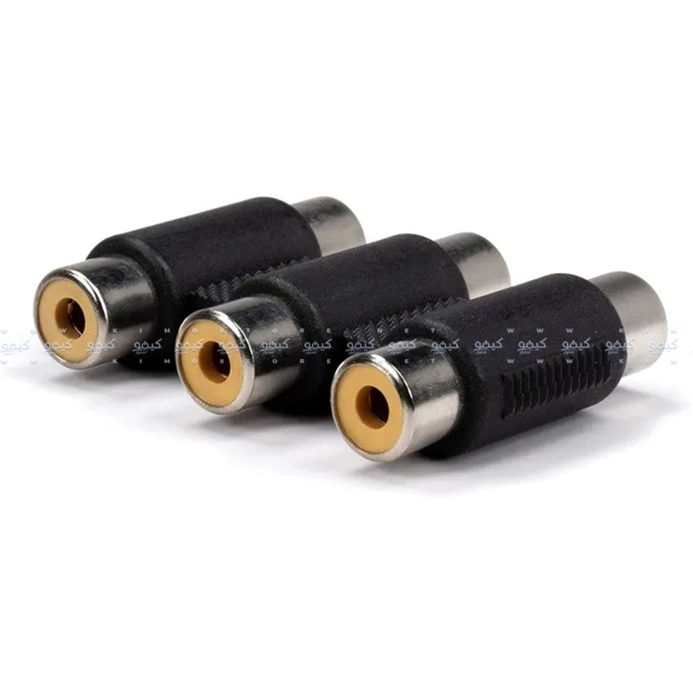 3x RCA Female To 3x RCA Female Audio Connector