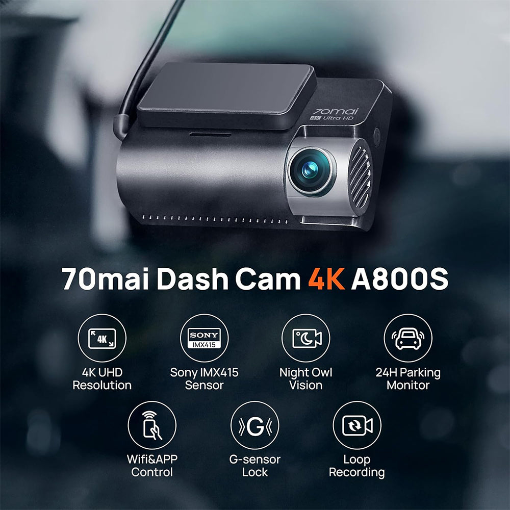 70mai A800S-1 Dash Cam Pro Plus + Rear Cam Set 4K