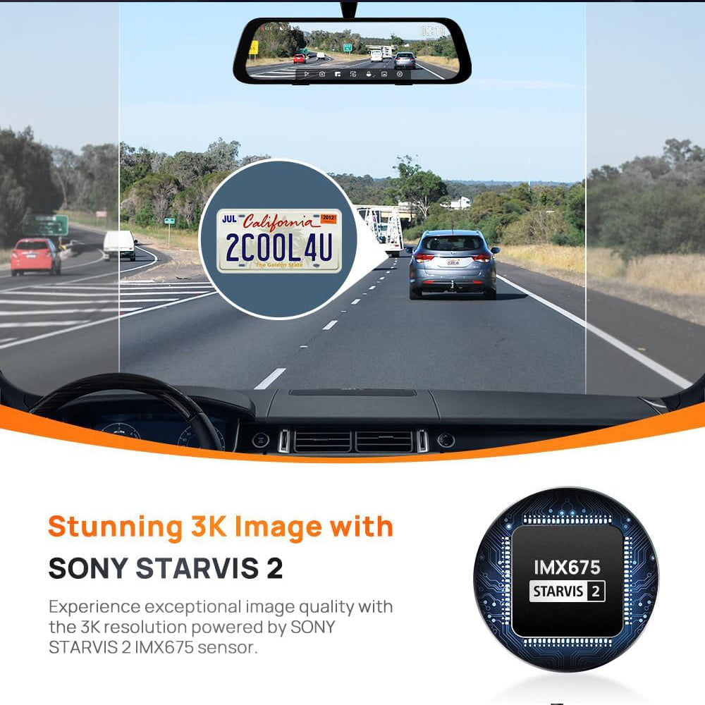 70mai S500 Rearview Dash Cam Set