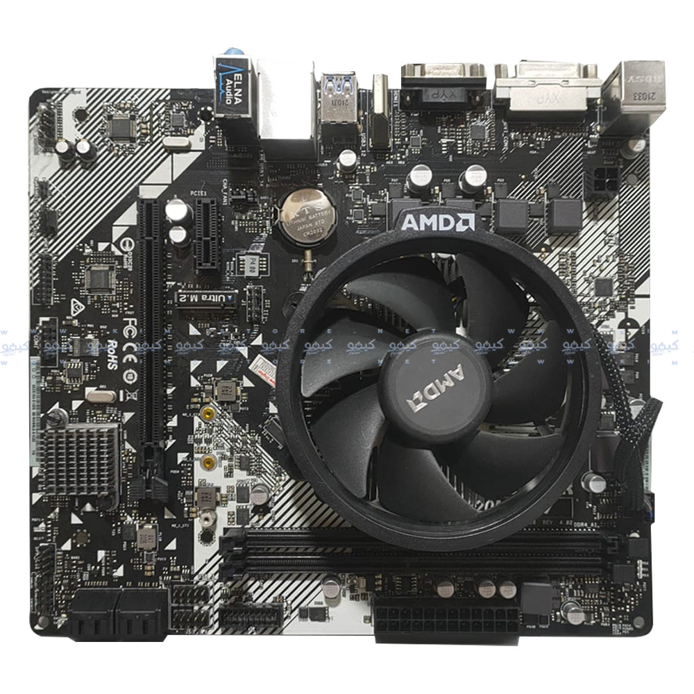 مازر بورد إى إس روك إى إم دى رايزن A320M-HDV سوكيت معالج AM4 + بروسيسور إى إم دى رايزن 5 3600 (استعمال خارج)