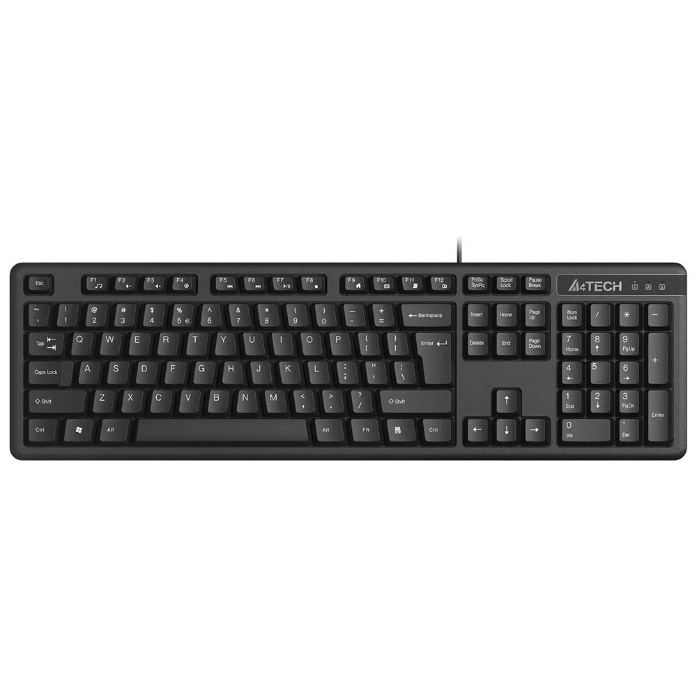 A4Tech KKS-3 Wired Keyboard English & Arabic - Black