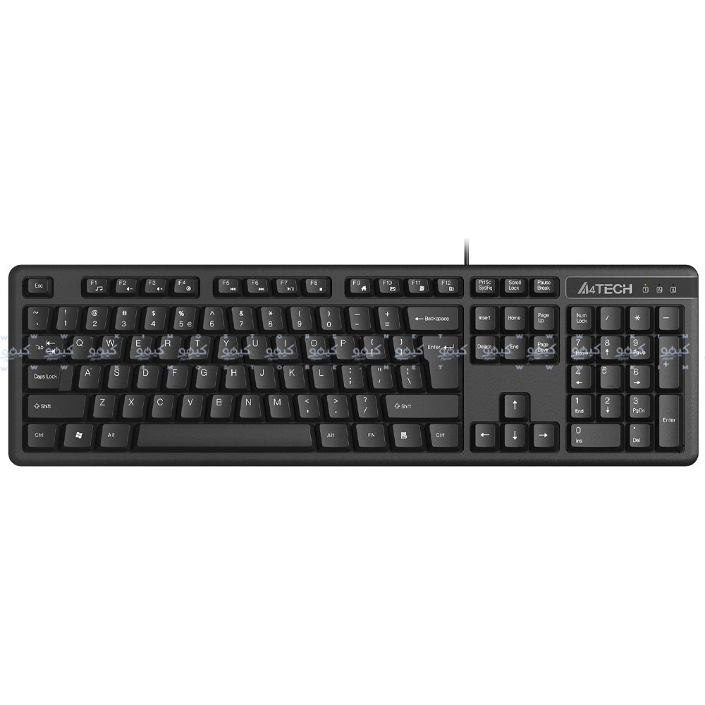 A4Tech KKS-3 Wired Keyboard English & Arabic - Black