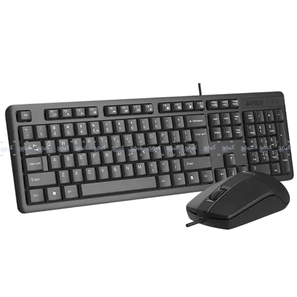 A4Tech KR-3330s Wired Keyboard + Mouse Combo English & Arabic