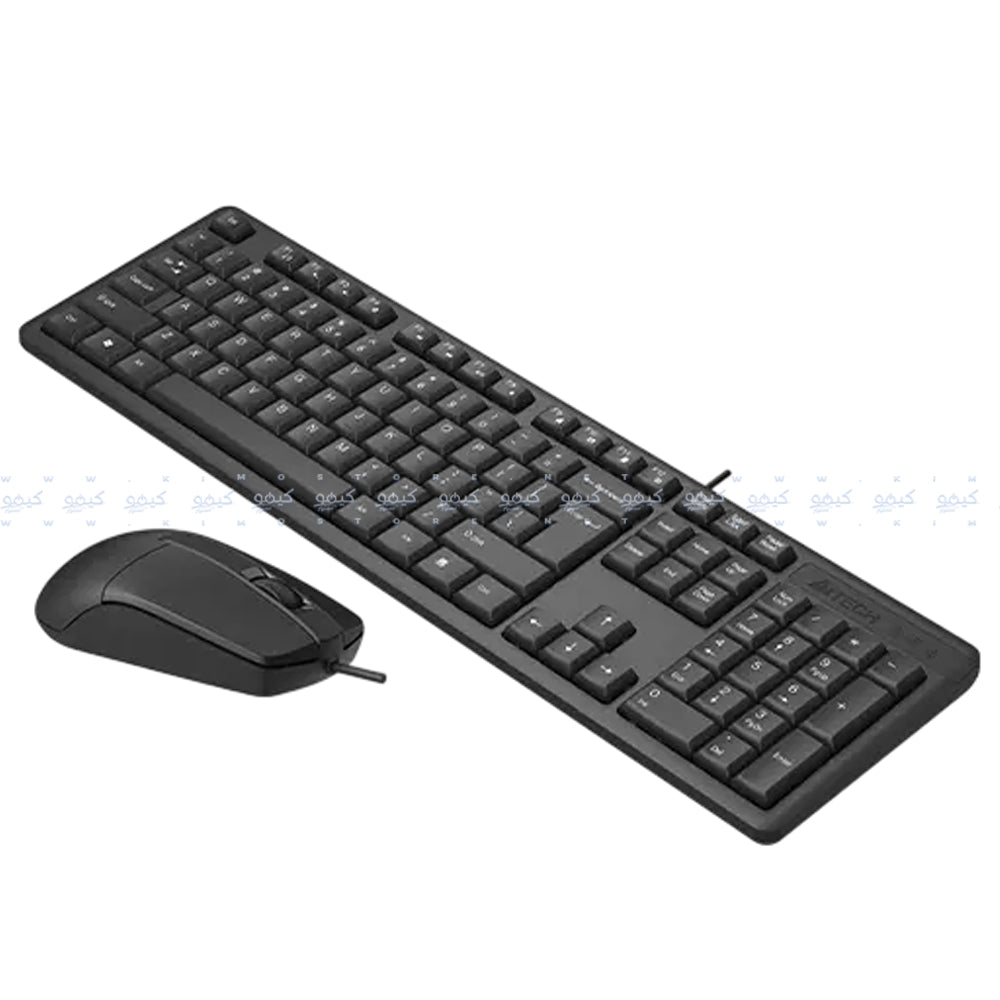 A4Tech KR-3330s Wired Keyboard + Mouse Combo English & Arabic