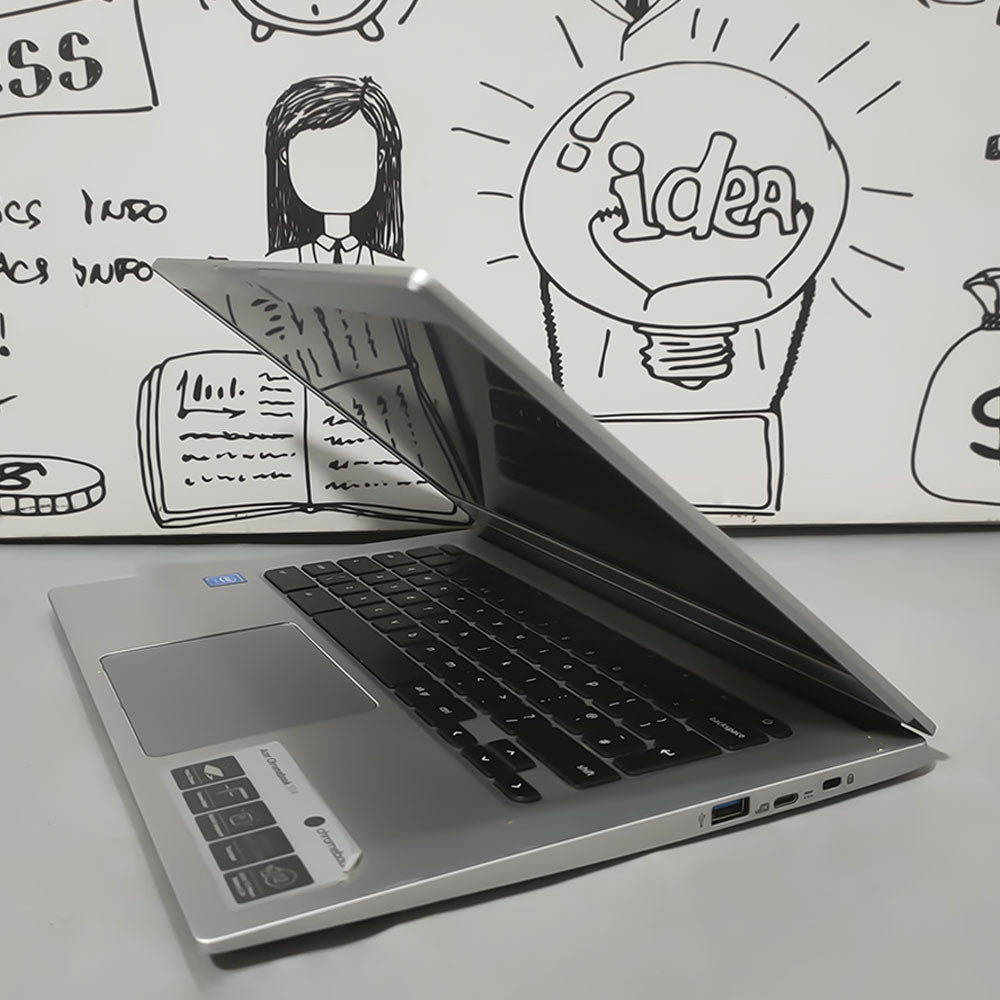 لاب توب ايسر Chromebook 514 (انتل سيليرون N3350 - رام 4 جيجابايت DDR4 - هارد eMMC 32GB - انتل HD جرافيكس - شاشة 14.0 بوصة FHD تاتش سكرين - كاميرا) استعمال خارج