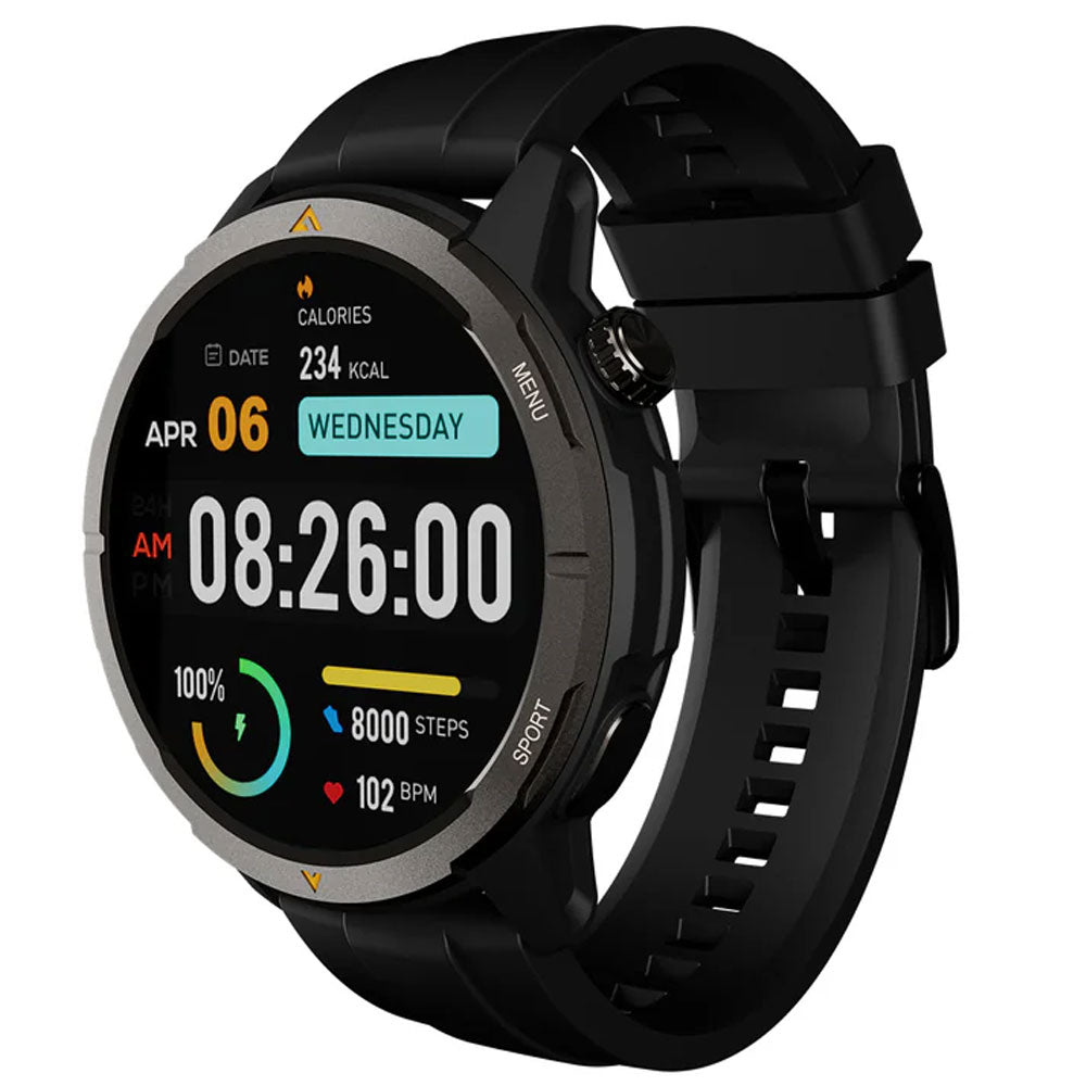 AGM Mobile Watch AGM Watch Legion Smart Watch Black Case With Black Silicone Strap