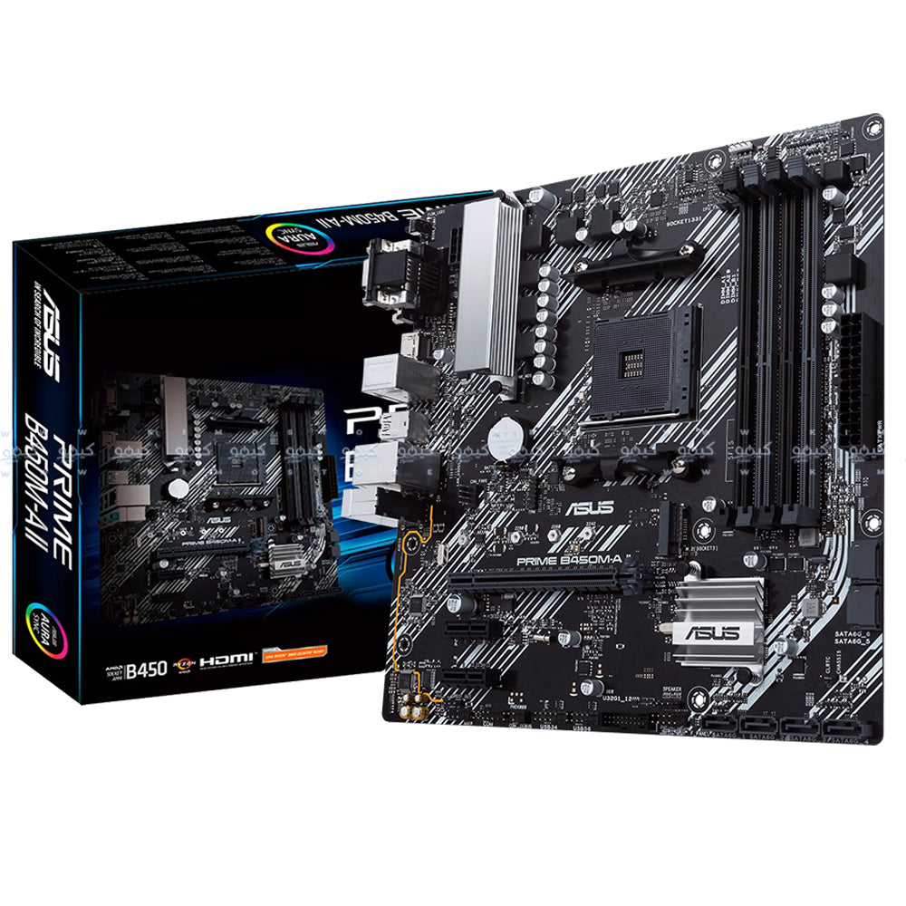 ASUS Prime B450M-A II Motherboard DDR4 AM4