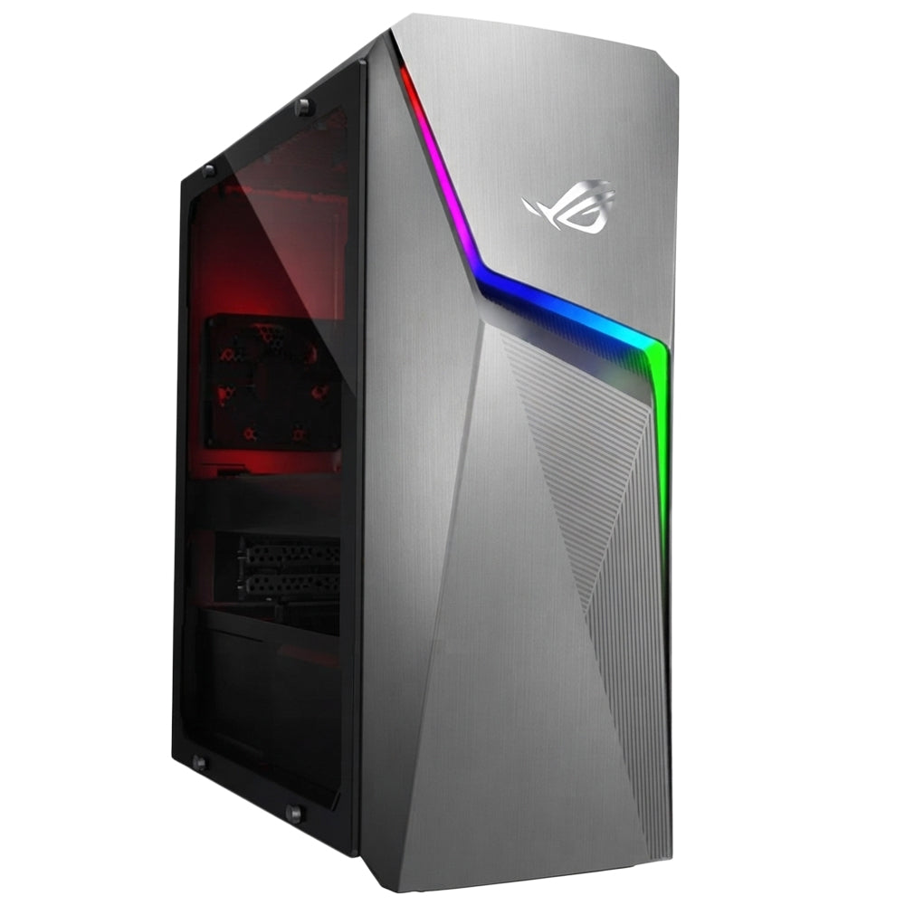 كمبيوتر ميد تاور اسوس جيمنج ROG STRIX G10CE (انتل كور i5-11400F - رام 16 جيجابايت - هارد 512 جيجابايت M.2 NVMe - نفيديا جيفورس 6 جيجابايت GDDR6 GTX 1660 Ti ويندوز 10 - كيبورد + ماوس) - رمادي