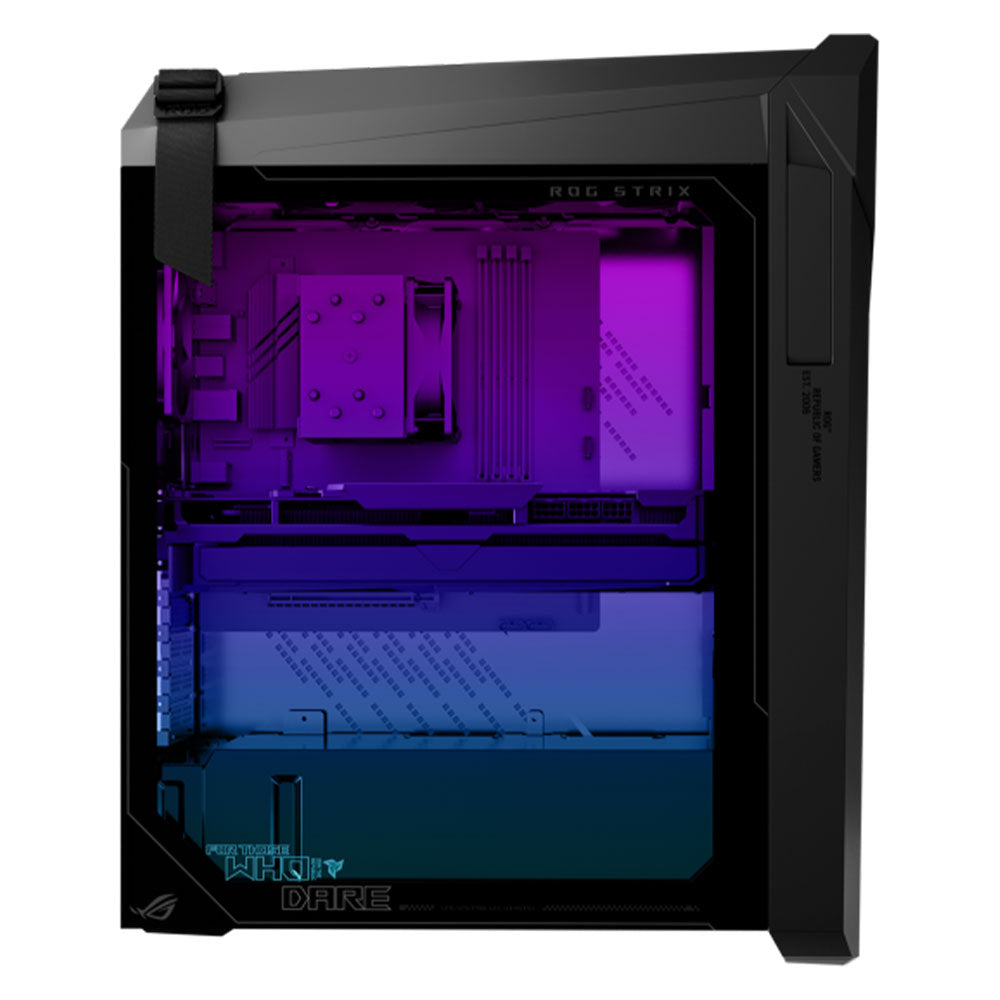 كمبيوتر ميد تاور اسوس جيمنج ROG STRIX G16CHR (انتل كور i7-13700F - رام 32 جيجابايت - هارد 1 تيرابايت M.2 NVMe - نفيديا جيفورس 8 جيجابايت RTX 4060 GDDR6 - ويندوز 11 - كيبورد + ماوس) - أسود