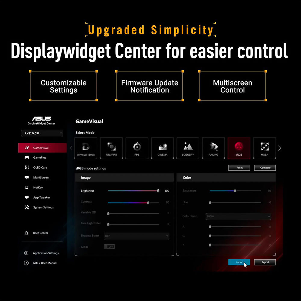 شاشة اسوس جيمنج 27 بوصة 210 هرتز IPS QHD VG27AQ5A