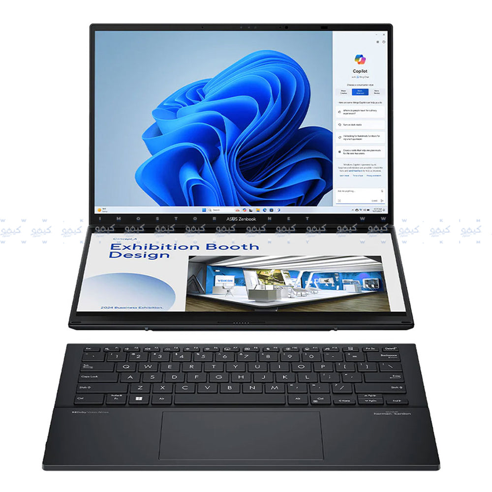 ASUS ZenBook DUO UX8406CA-OLED009WS Gaming Laptop (Intel Core Ultra 9 285H - 32GB Ram - M.2 NVMe 2TB - Intel Arc Graphics - 14.0 Inch 3K Touchscreen 120Hz - Stylus ASUS Pen - Laptop Sleeve - Win11) - Inkwell Gray