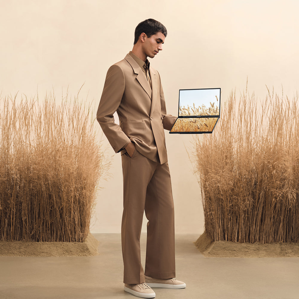 لاب توب اسوس جيمنج ZenBook DUO UX8406CA-OLED009WS (انتل كور Ultra 9 285H - رام 32 جيجابايت - هارد 2 تيرابايت M.2 NVMe - انتل Arc جرافيكس - شاشة 14.0 بوصة 120 هرتز 3K تاتش سكرين - قلم اسوس Stylus - حافظة لاب توب - ويندوز 11) - رمادي