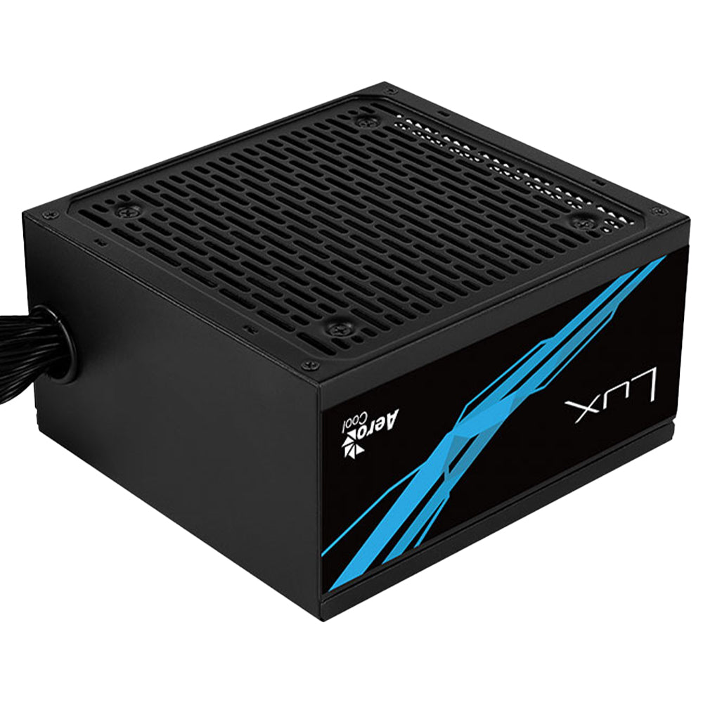 AeroCool B508A Flow ARGB Gaming Mid Tower Case + Lux 80 Plus Bronze Power Supply 650W - Black