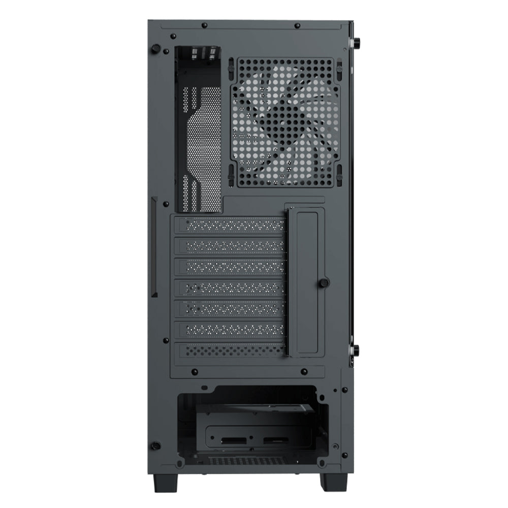 AeroCool B508A Flow ARGB Gaming Mid Tower Case + Lux 80 Plus Bronze Power Supply 650W - Black