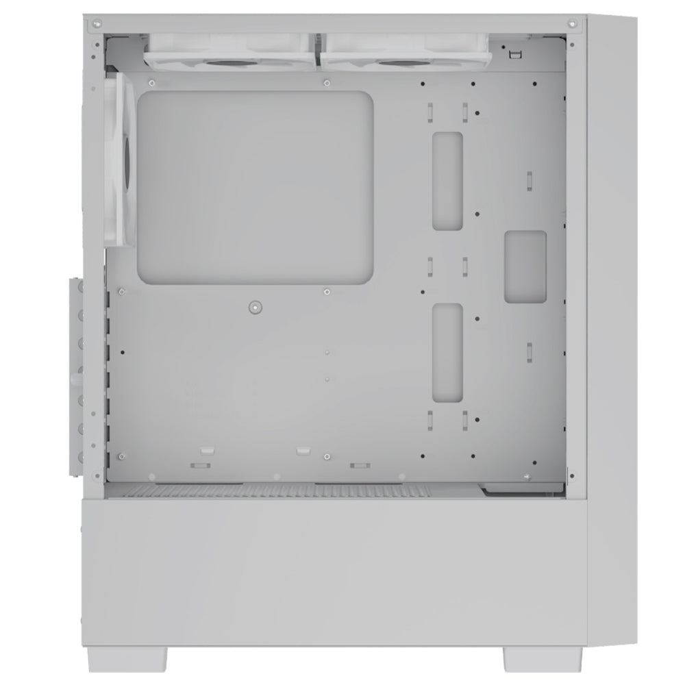AeroCool B508A Flow ARGB Gaming Mid Tower Case + Lux 80 Plus Bronze Power Supply 650W - White