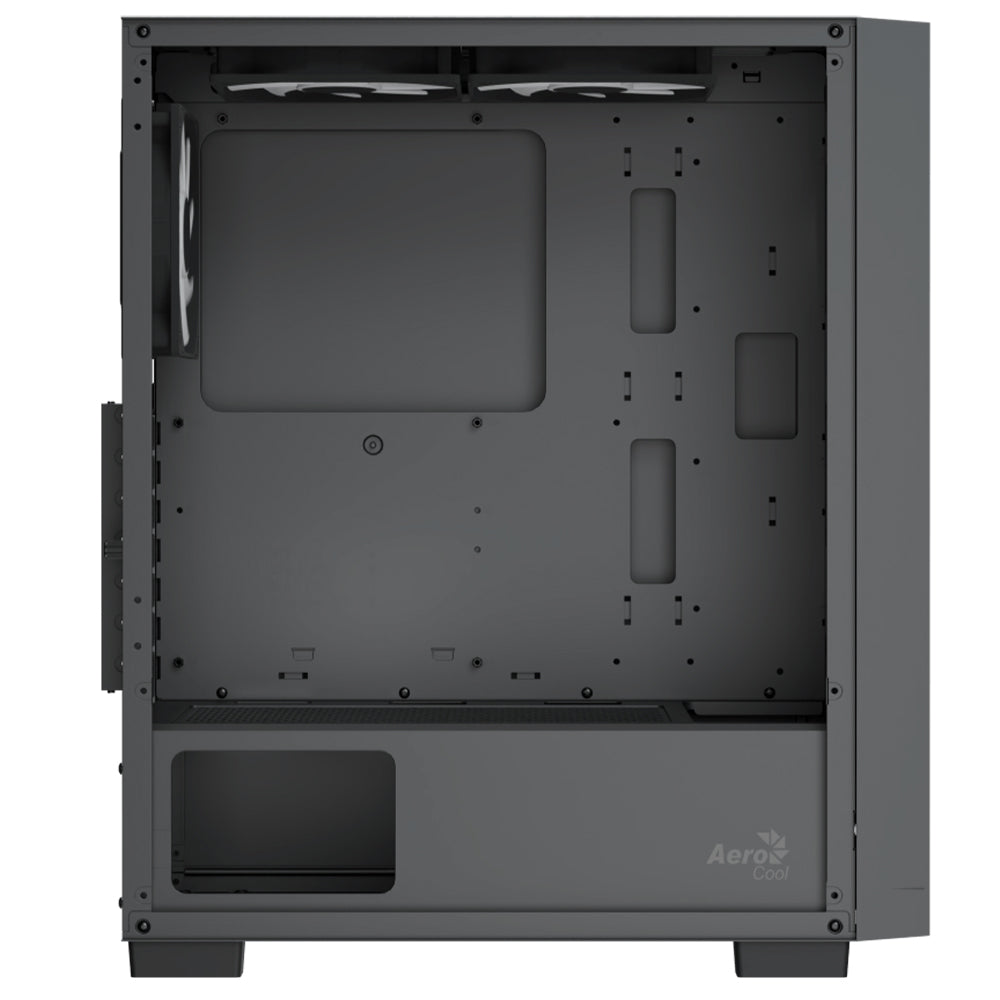 AeroCool B509A Flow ARGB Gaming Mid Tower Case + Lux 80 Plus Bronze Power Supply 650W - Black