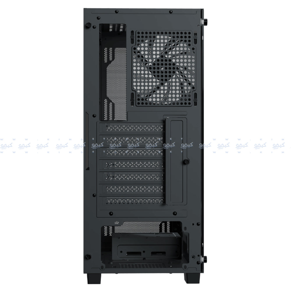 AeroCool B509A Flow ARGB Gaming Mid Tower Case + Lux 80 Plus Bronze Power Supply 650W - Black