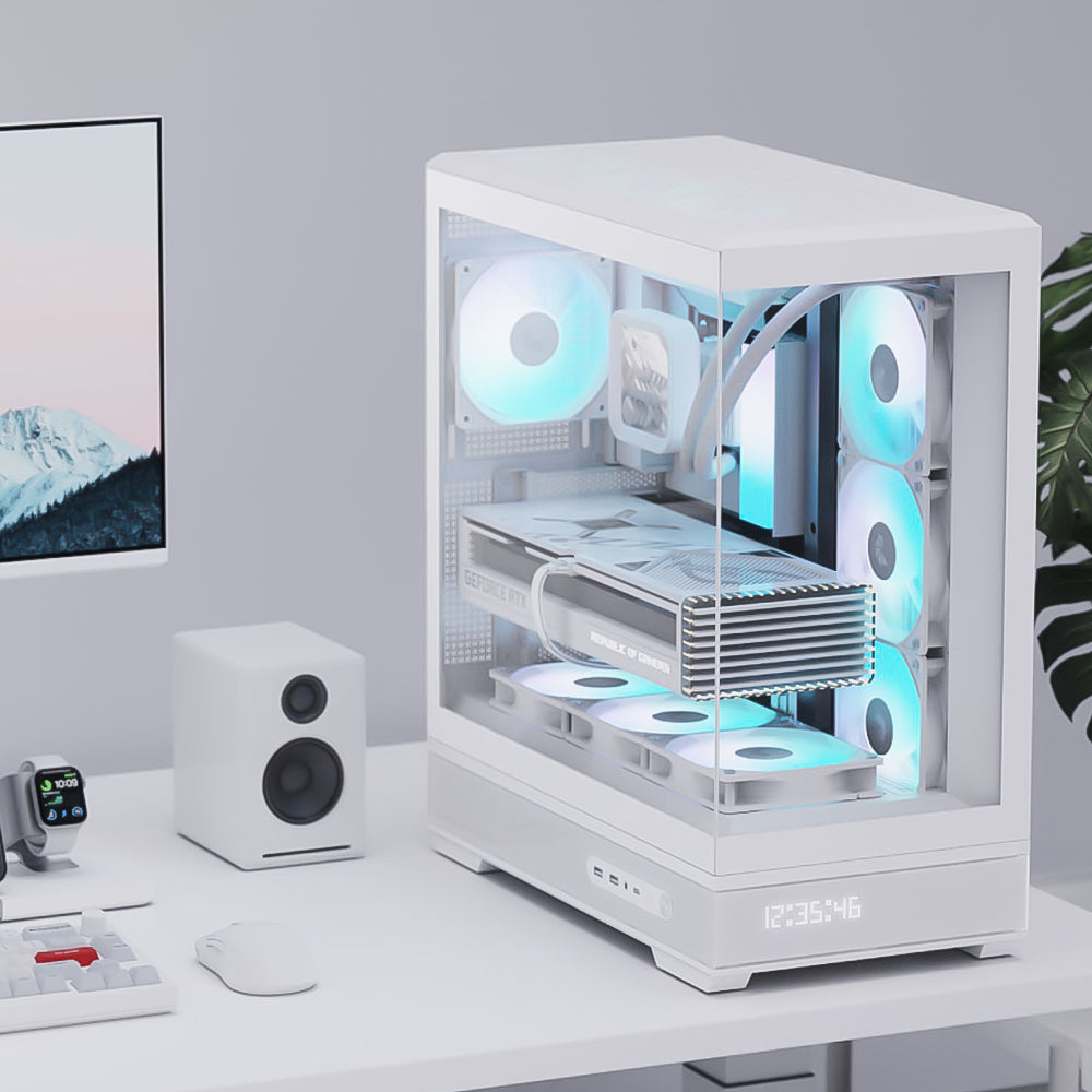 كيس ميد تاور أيروكول ARGB جيمنج P500C + باور سبلاي 80 بلس برونزية