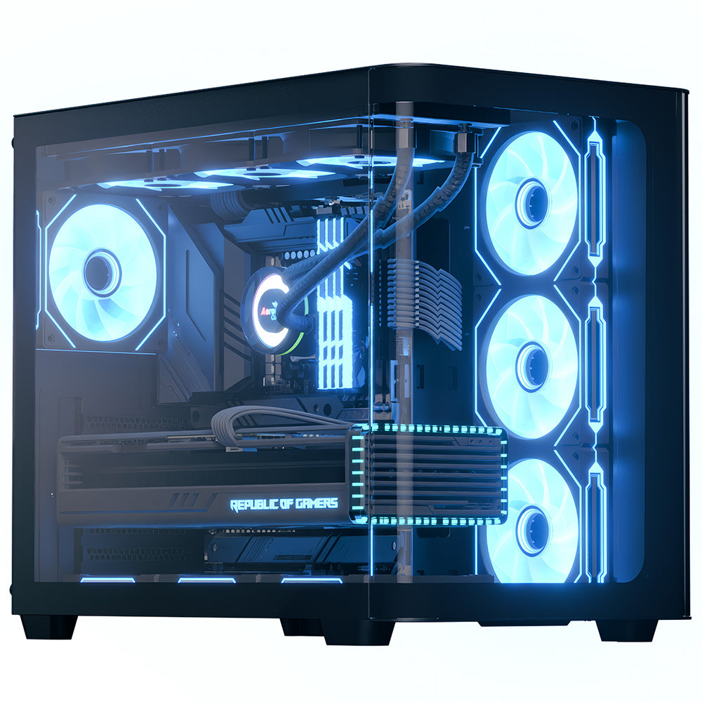 AeroCool P500C ARGB Gaming Mid Tower Case + Aero 80 Plus Bronze Power Supply 750W
