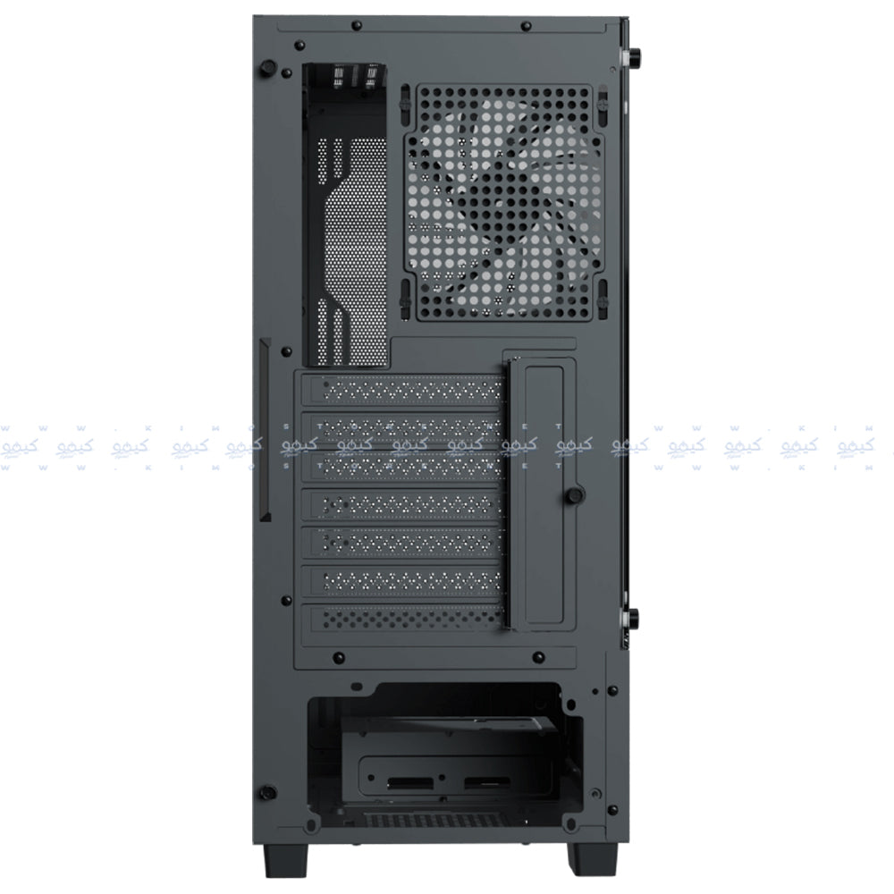 AeroCool B508A Flow ARGB Gaming Mid Tower Case + Lux 80 Plus Bronze Power Supply 550W - Black
