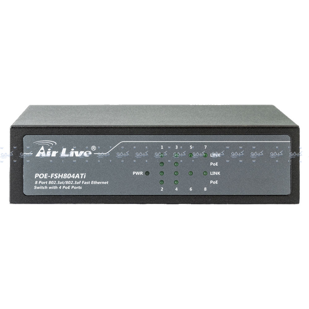 AirLive POE-FSH804ATi Unmanaged Desktop Switch 4 Ports PoE+ 10/100Mbps + 4 Ports 10/100/Mbps