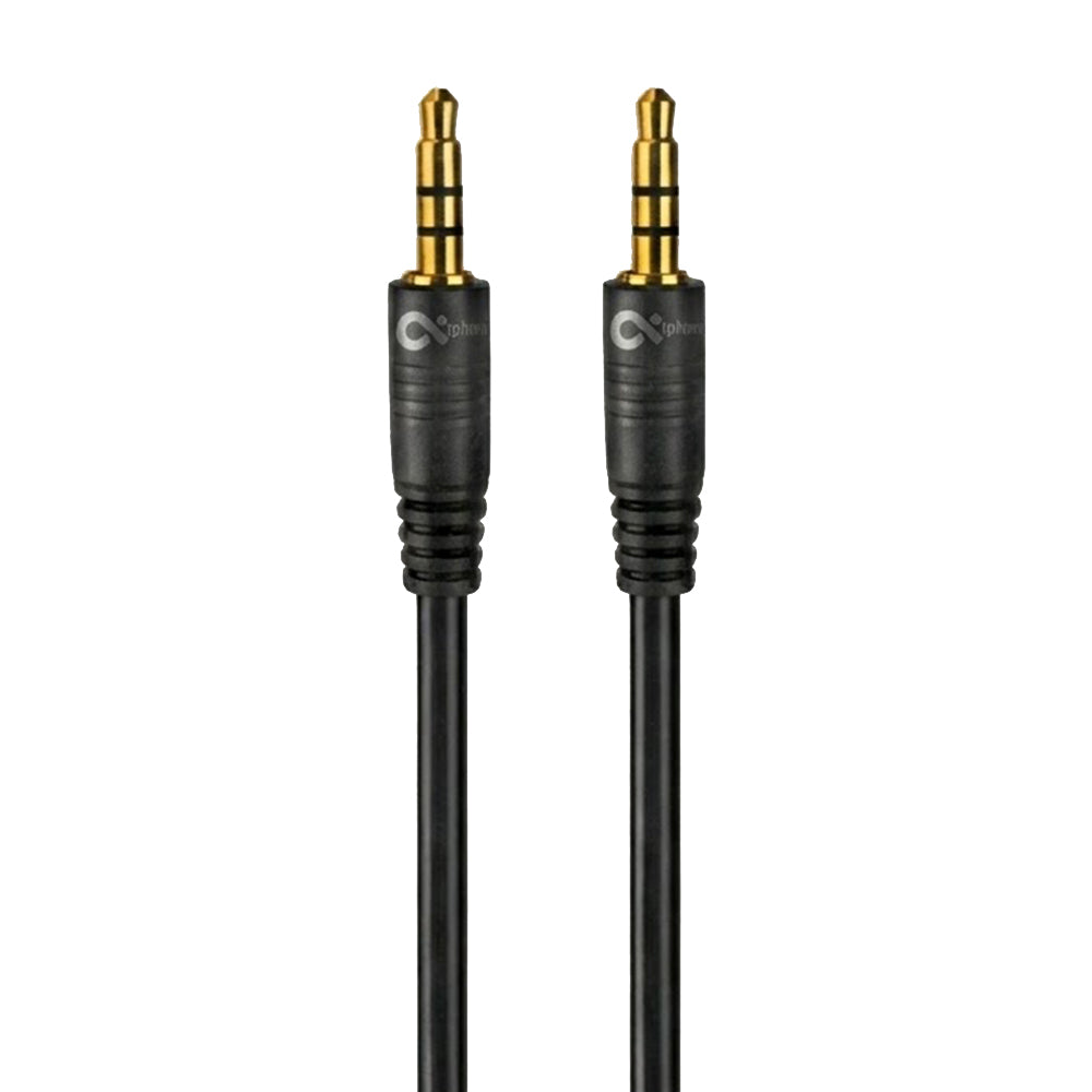 Alpha AU12 3.5mm AUX Audio Cable 1.5m - Black
