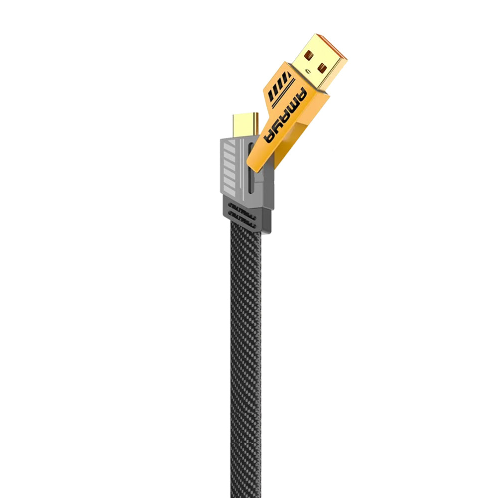 Amaya ACD-X31 USB + Type-C To Type-C + Lightning 4in1 Cable 65W Fast Charging 1.2m - Black