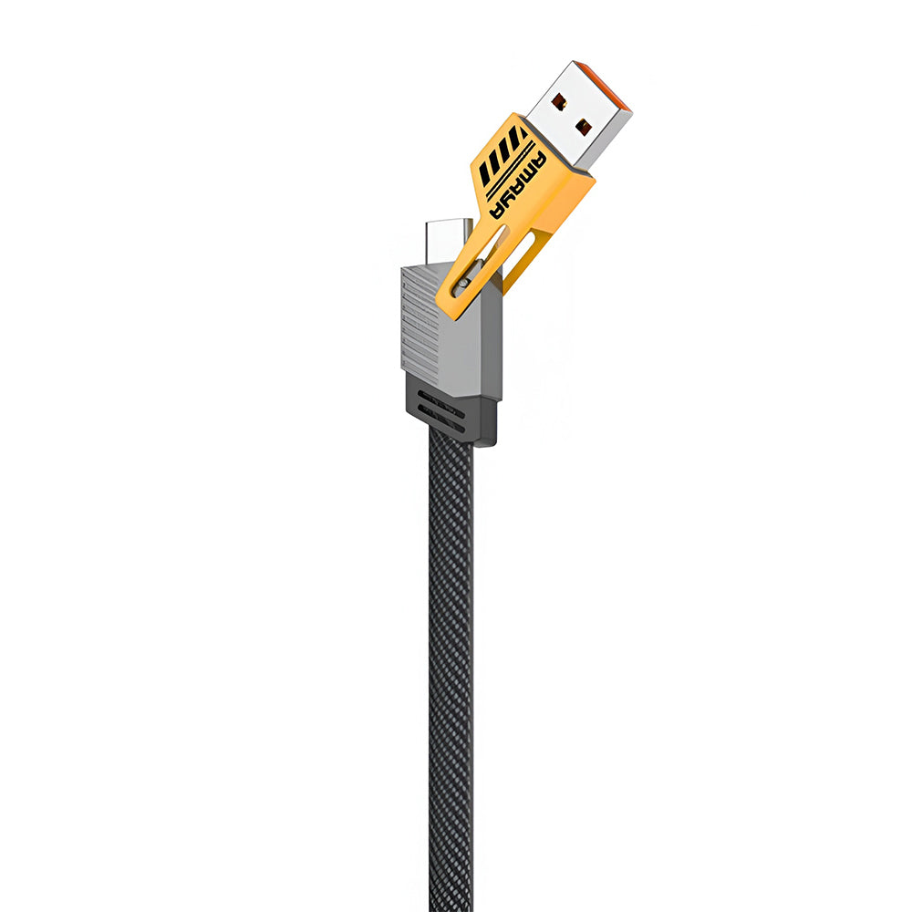 Amaya ACD-X51 USB + Type-C To Type-C + Lightning 4in1 Cable 65W Fast Charging 1m - Black