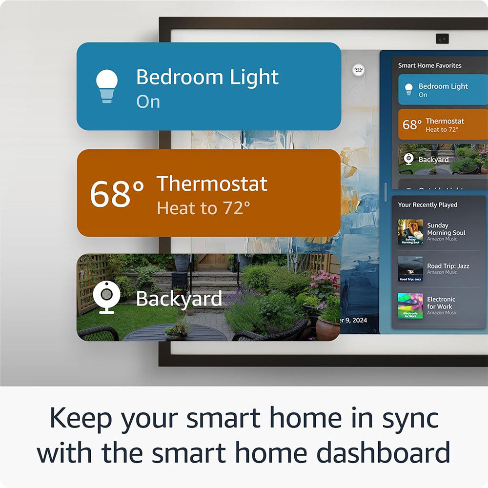 شاشة سمارت اليكسا أمازون 15.6 بوصة FHD إيكو شو 15 الجيل الثاني مع Fire TV ريموت