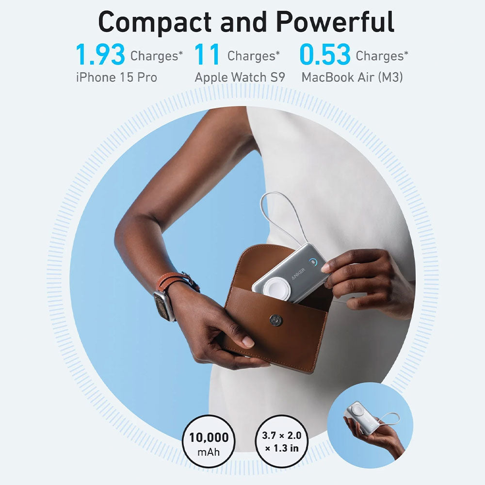 Anker 10K A1657H21 MagGo Magnetic Wireless Power Bank Type-C 30W Fast Charging