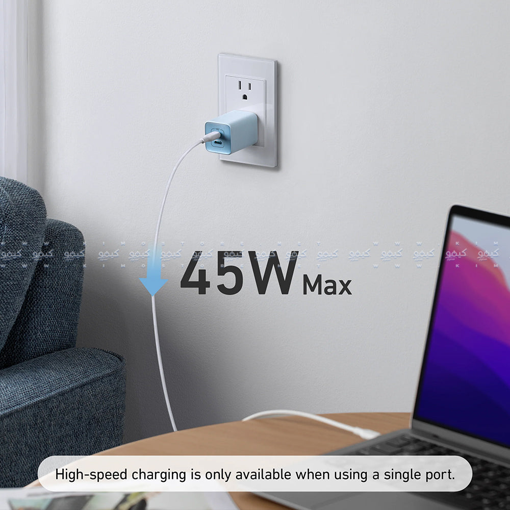 Anker 523 A2039L11 Nano 3 Wall Charger 2x Type-C 47W Fast Charging - Black