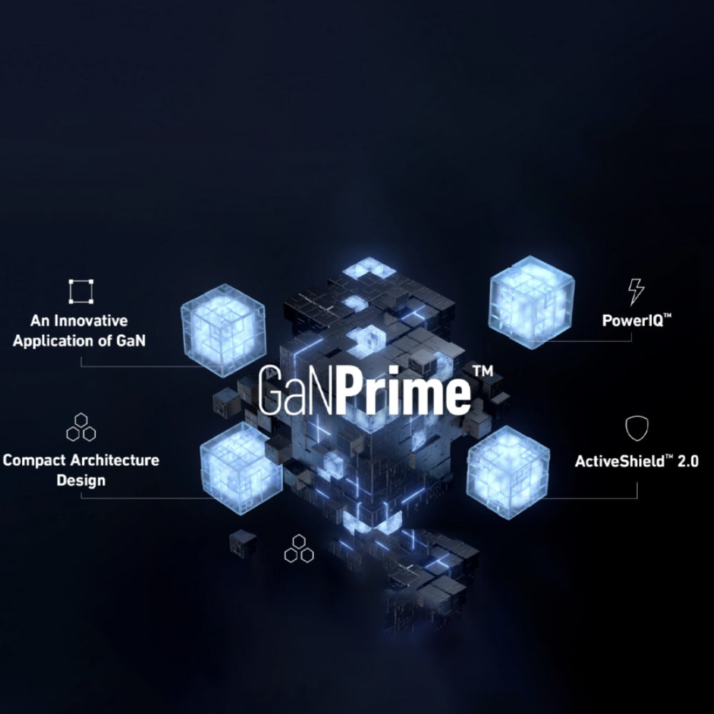 باور بانك انكر بمنفذ يو اس بي + منفذين تايب سي 65 وات 10000 مللي أمبير شحن سريع 733 A1651211 - اسود