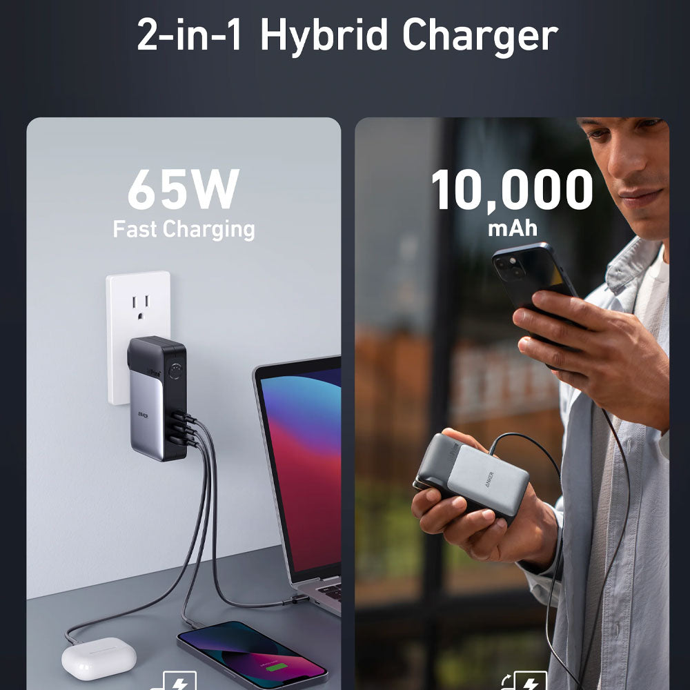 Anker 733 A1651211 Power Bank USB + 2x Type-C 65W Fast Charging