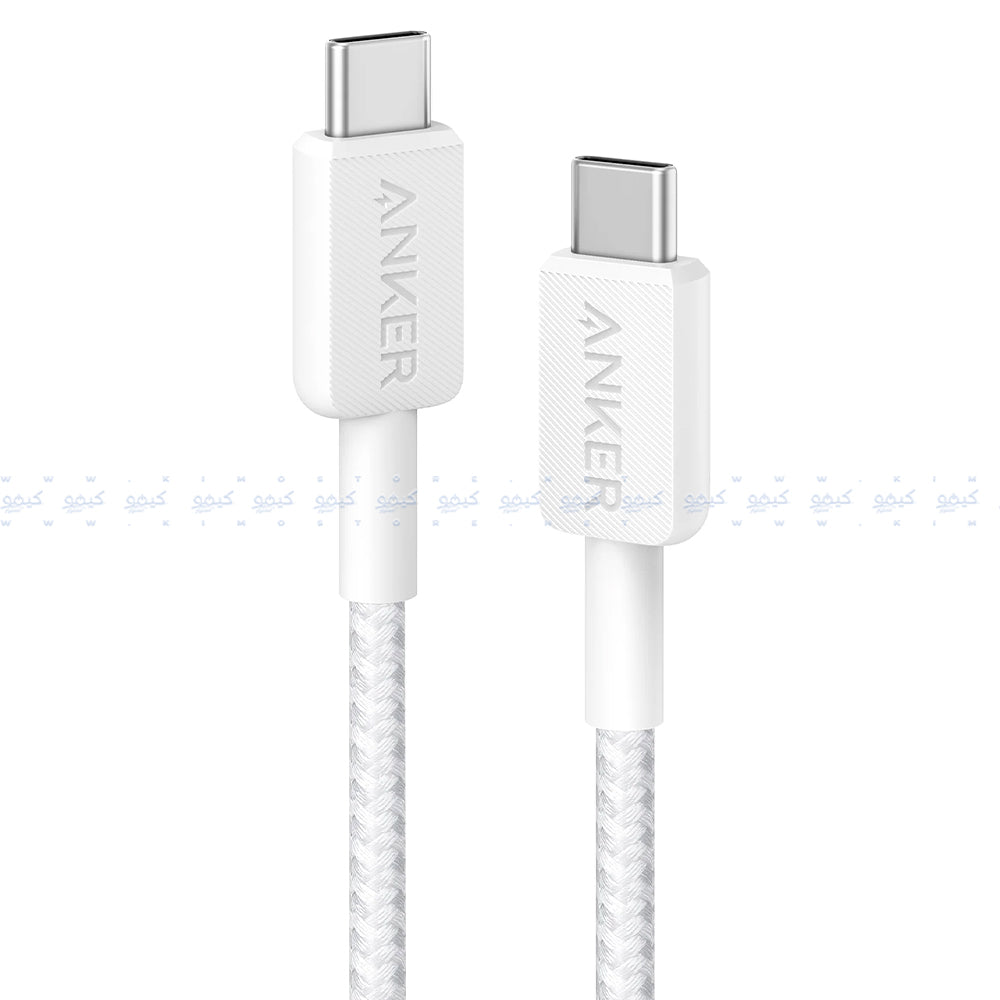 Anker A81F5H21 PD Type-C To Type-C Cable 60W Fast Charging 0.9m - White