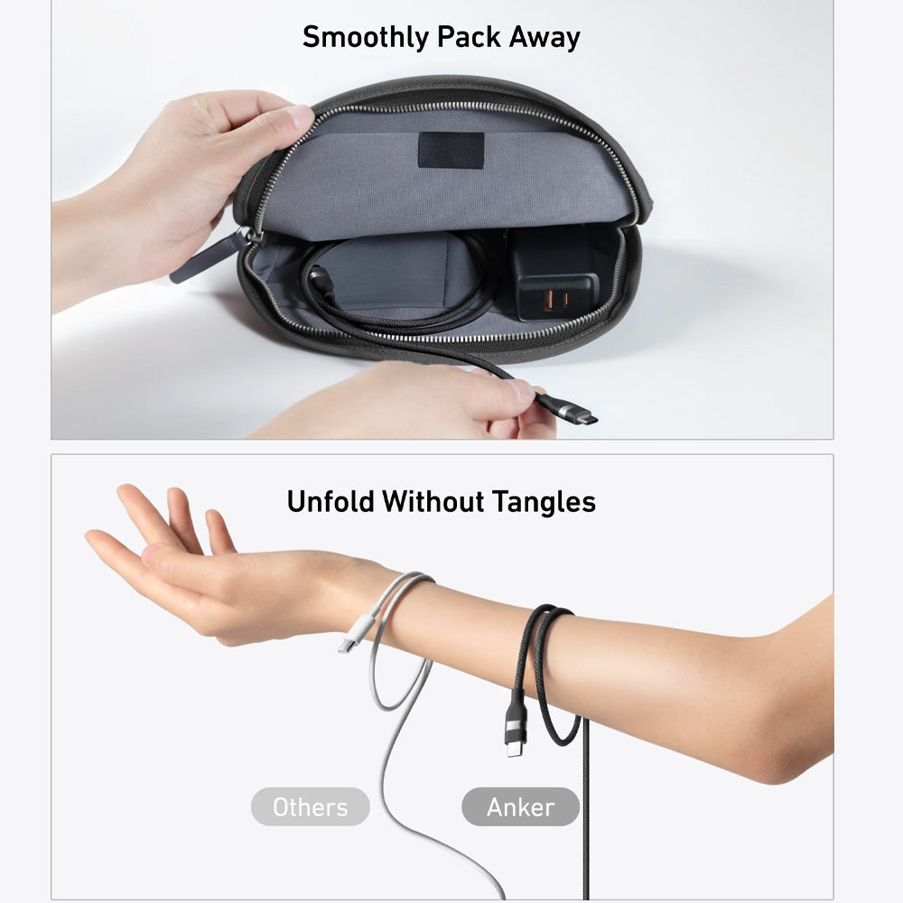 Anker A82E2H12 PD Type-C To Type-C Cable 240W Fast Charging 1.8m - Black