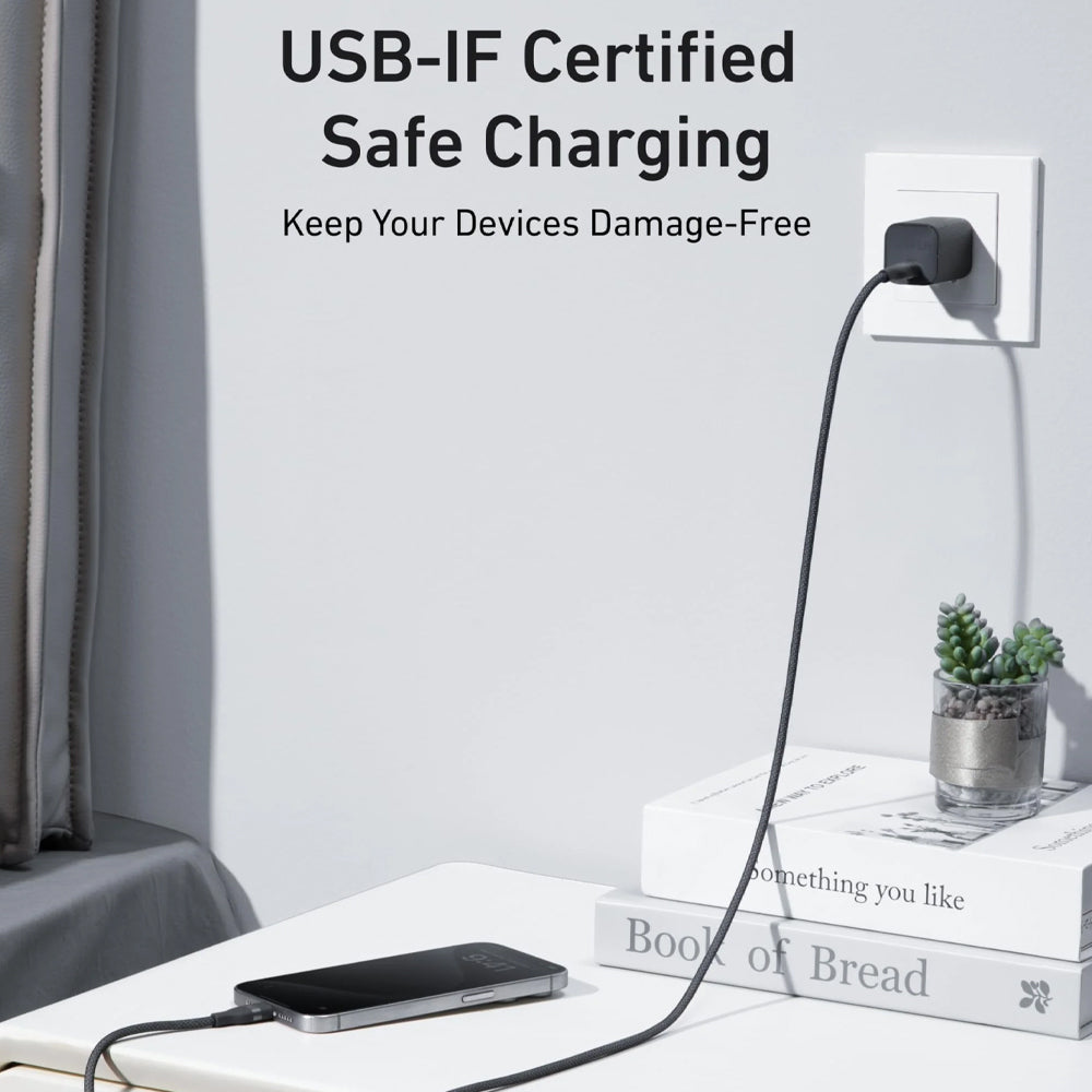 Anker A82E2H12 PD Type-C To Type-C Cable 240W Fast Charging 1.8m - Black