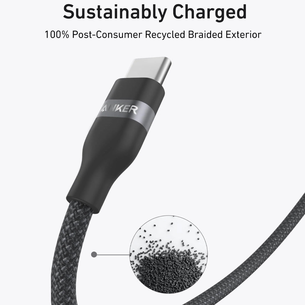 Anker A82E2H12 PD Type-C To Type-C Cable 240W Fast Charging 1.8m - Black