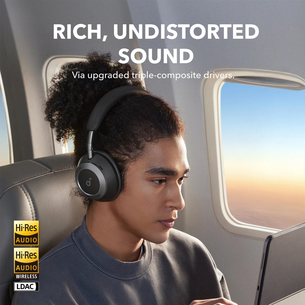 Anker Soundcore Space One Pro A3062H11 ANC Bluetooth Headphone - Black (International Warranty)