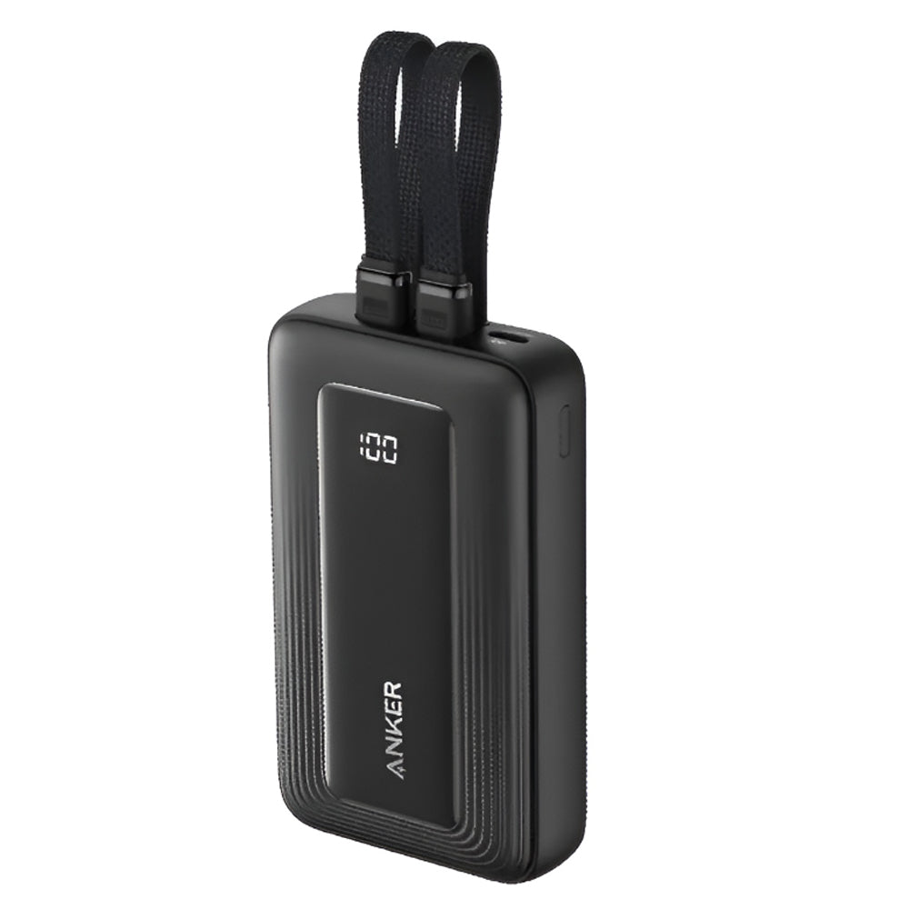 Anker Zolo A110LH12 Power Bank USB + Type-C 35W Fast Charging 10000mAh Built-In Dual Type-C Cable - Black