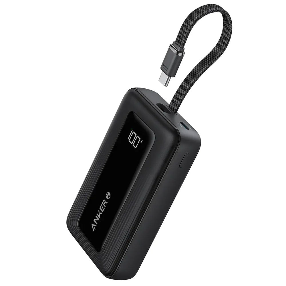 Anker Zolo A1688H11 Power Bank Type-C + USB 30W Fast Charging 10000mAh Built in Type-C Cable - Black